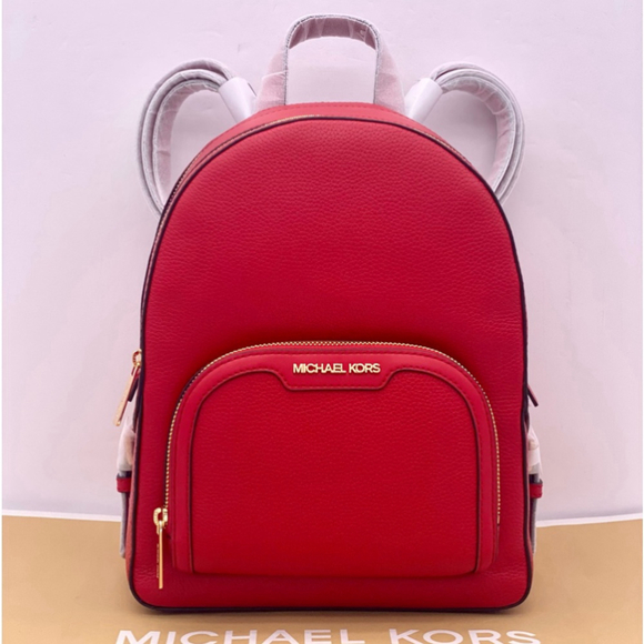 Michael Kors Jaycee Medium Backpack Bright Red - Picture 2 of 7